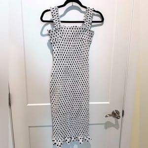 French style midi dress stretch